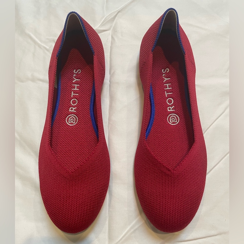 Rothy’s Scooter Red Flats